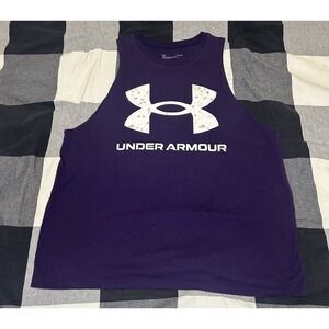 Under Armour Women's Tank Too Sleeveless Running Training Shirt Purple Large